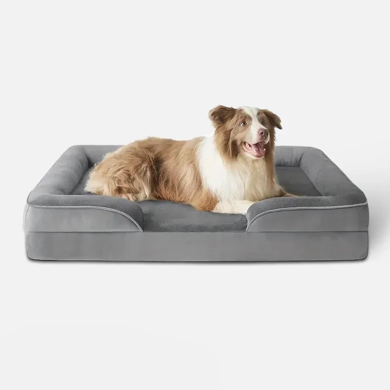 Dog Bed Orthopaedic Memory Foam Sofa Style Washable Cover Waterproof 4 Sided Bolster Large Medium Senior Joint Support | Koossa