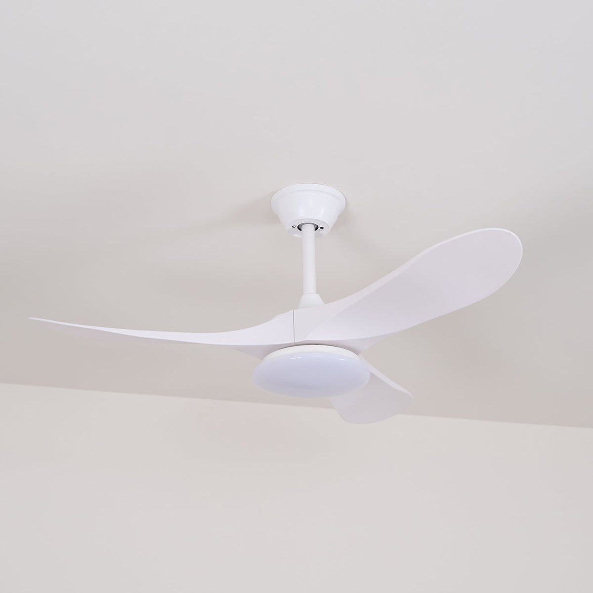 42-52 Inch Walnut & Wood Blade Ceiling Fan with Dimmable LED Light | 6-Speed Reversible DC Motor | Modern Farmhouse Indoor Fan for Bedroom | Lonoma