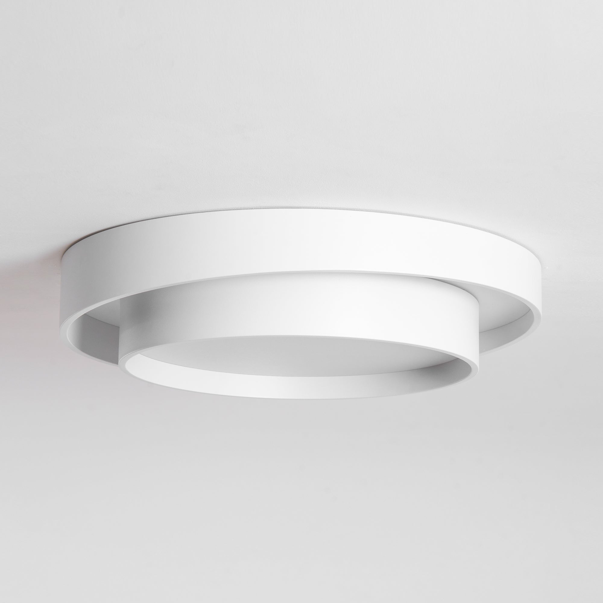 Plafonnier LED Cylindrique Fer Acryl Blanc Gris Noir Salon Chambre Ø40 Ø50 Ø60 cm Dimmable 3000K 4000K 6000K | Koossa