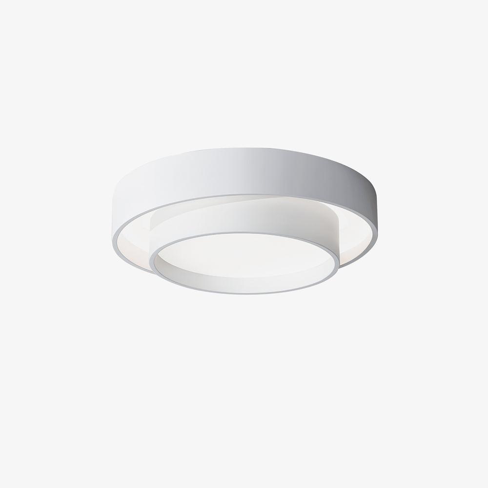 Plafonnier LED Cylindrique Fer Acryl Blanc Gris Noir Salon Chambre Ø40 Ø50 Ø60 cm Dimmable 3000K 4000K 6000K | Koossa