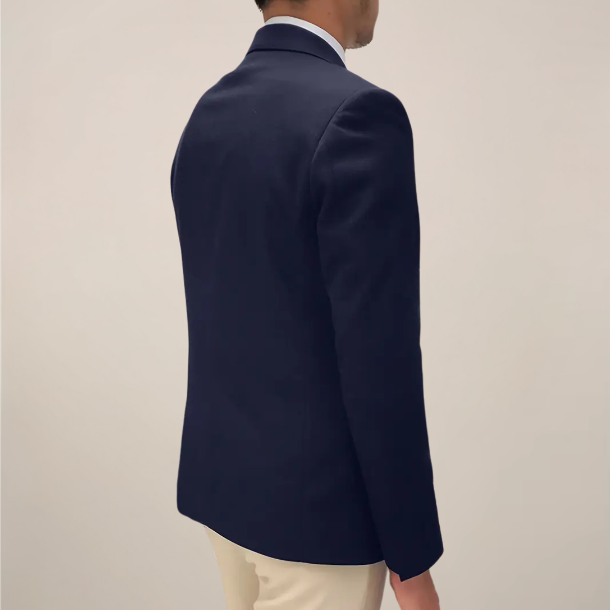 Classic-Fit Single-Breasted Blazer in Dark Blue for Smart Occasions | Koossa