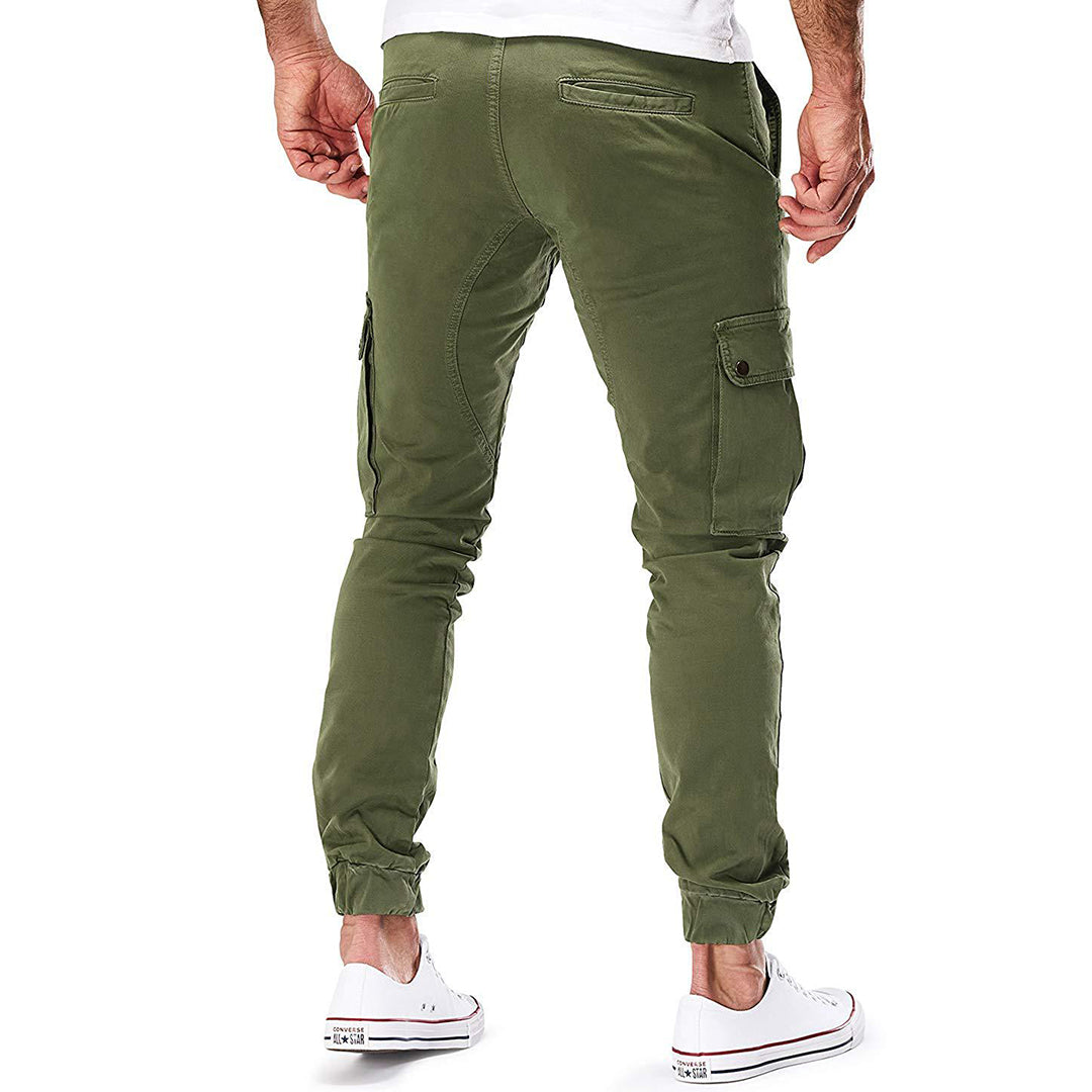 Relaxed Fit Cargo Trousers with Multi-Pocket Detail in Dark Grey for Casual Weekends and Outdoor Adventures | Koossa
