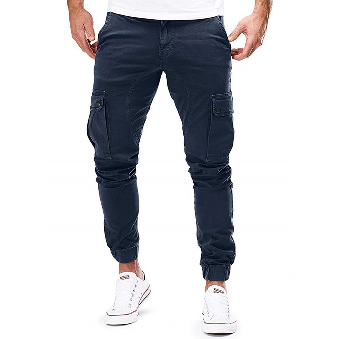 Relaxed Fit Cargo Trousers with Multi-Pocket Detail in Dark Grey for Casual Weekends and Outdoor Adventures | Koossa