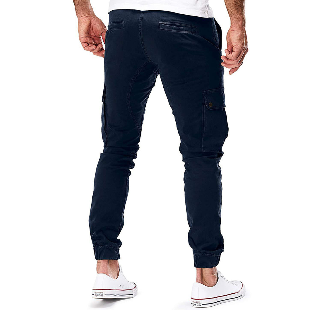 Relaxed Fit Cargo Trousers with Multi-Pocket Detail in Dark Grey for Casual Weekends and Outdoor Adventures | Koossa