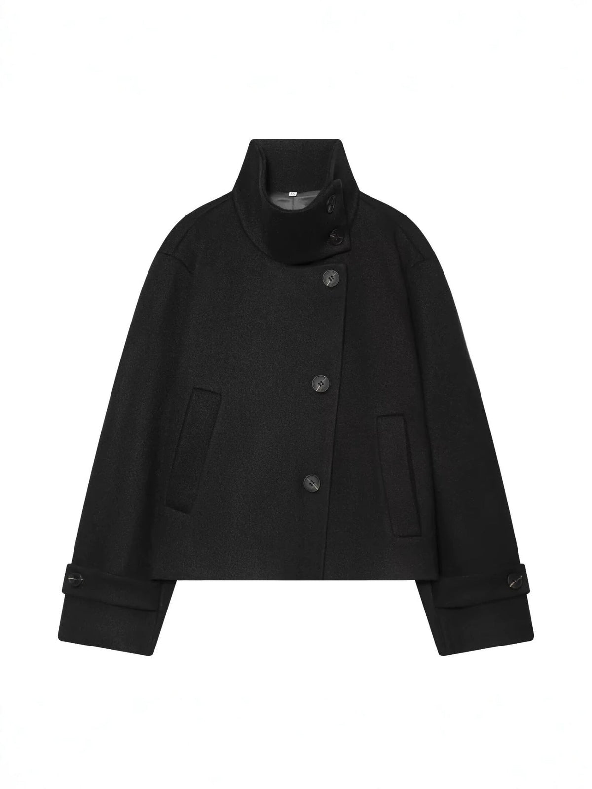 Women's Wool Blend Overcoat with Notched Lapels and Dolman Sleeves for Fall and Winter | Lonoma