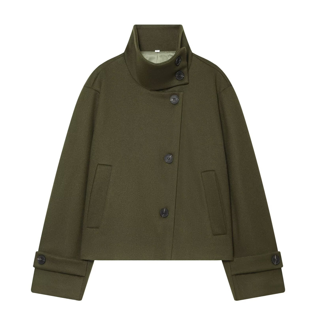Women's Wool Blend Overcoat with Notched Lapels and Dolman Sleeves for Fall and Winter | Lonoma