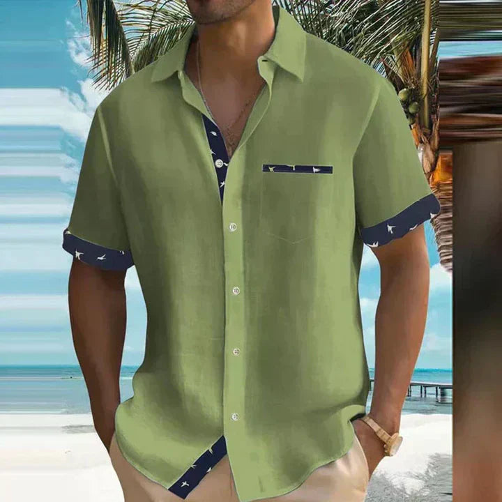 Gentleman's Short-Sleeved Cotton Shirt in Five Contemporary Colourways for Relaxed Professional Style and Weekend Occasions | Koossa