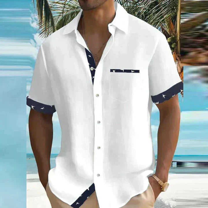 Gentleman's Short-Sleeved Cotton Shirt in Five Contemporary Colourways for Relaxed Professional Style and Weekend Occasions | Koossa