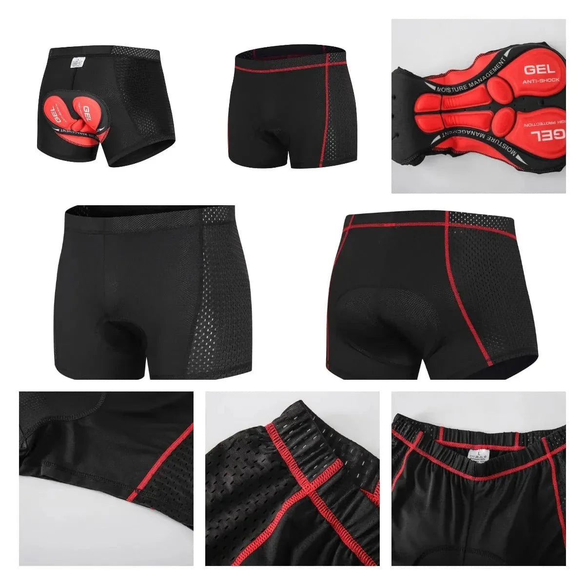 Men's Padded Cycling Shorts with 3D Gel Cushioning — Comfortable Riding Shorts for Long-Distance Motorcycling | Koossa