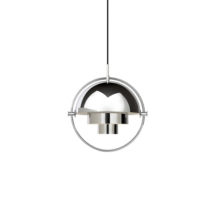 Luminaire suspendu orientable en acier bicolore laiton noir douille E27 ambiance nordique salle à manger | Koossa