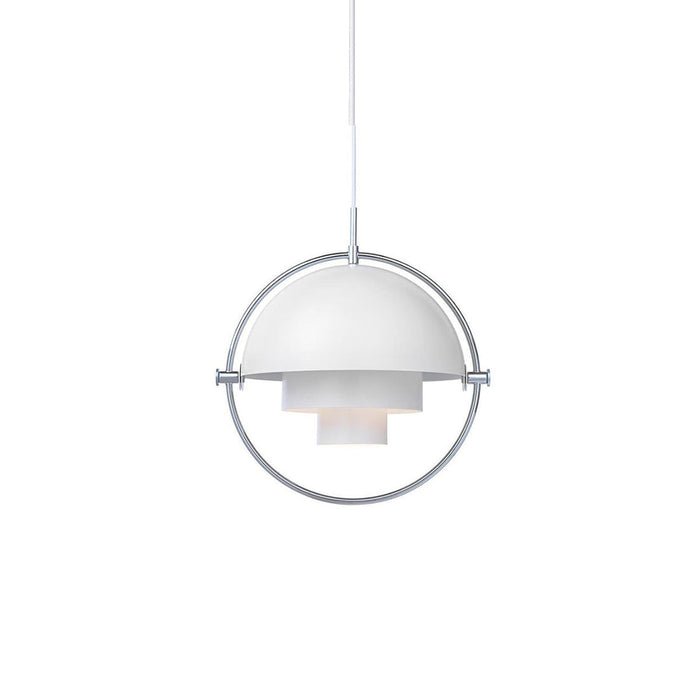 Luminaire suspendu orientable en acier bicolore laiton noir douille E27 ambiance nordique salle à manger | Koossa