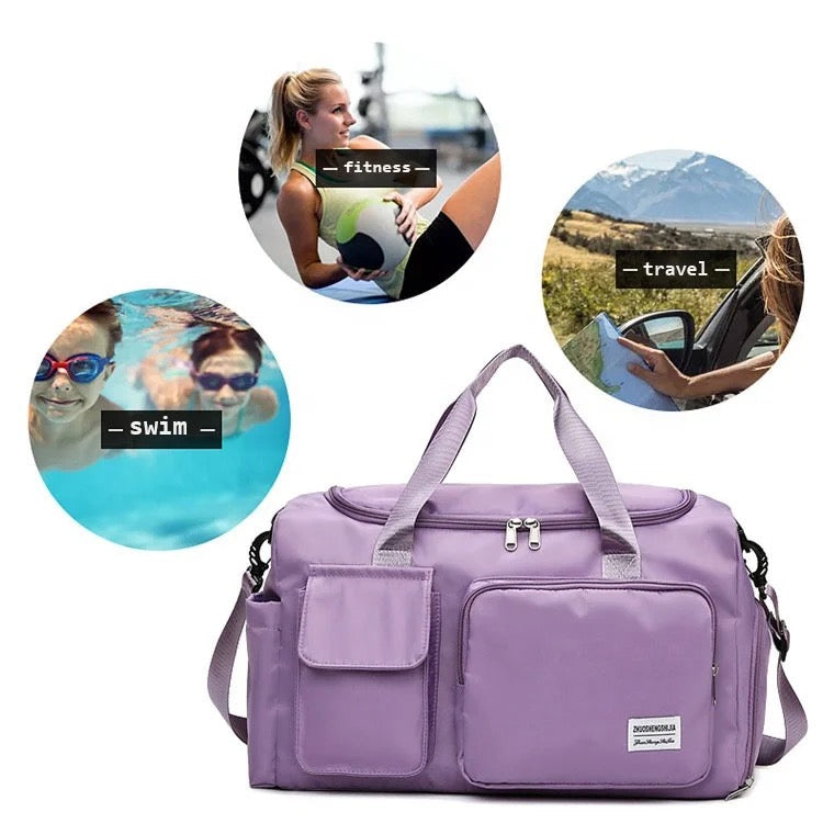 Sports Duffle Weekend Bag with Separate Shoe Compartment — Multi-Pocket Travel Holdall for Gym & Leisure | Koossa