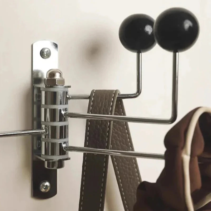 Patère murale métal rétro 3 ou 4 crochets entrée chambre couloir finition polie noir blanc vert rouge style vintage | Koossa