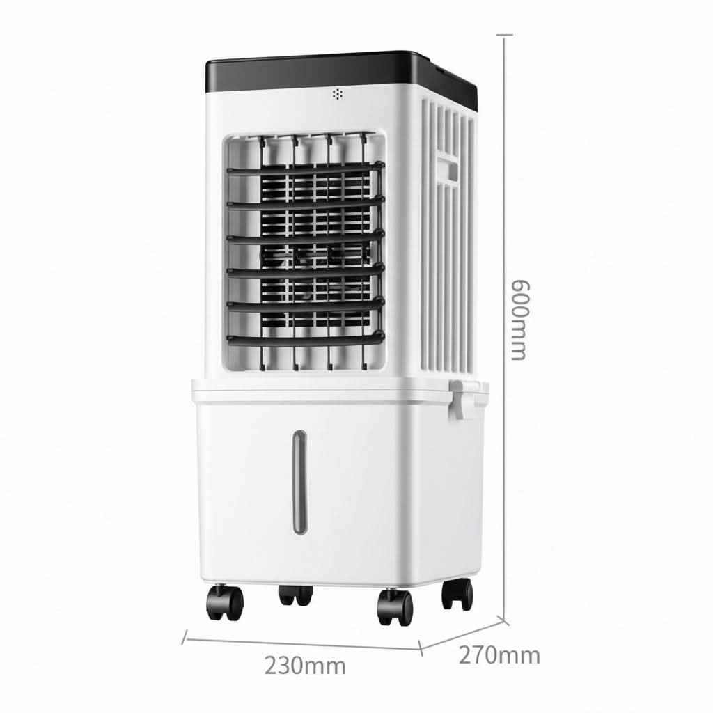 Rafraîchisseur d'air évaporatif mobile 15 L avec oscillation et réservoir à glace pour intérieur frais | Koossa