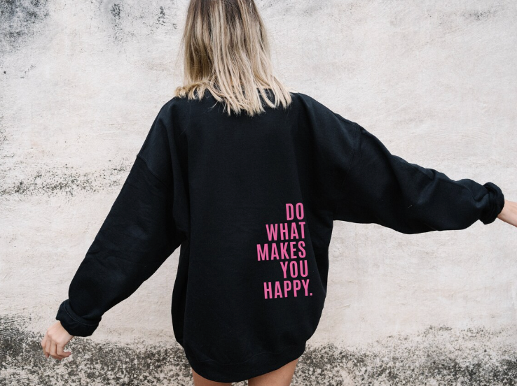 Women's Oversized Hoodie with Inspirational Slogan — Relaxed Fit Hooded Sweatshirt for Casual Everyday Wear | Koossa