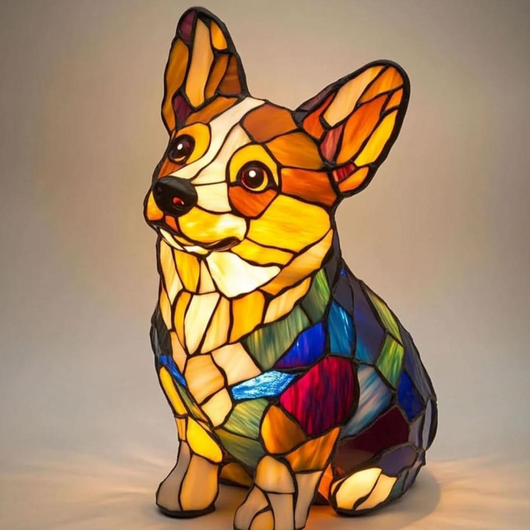 Dog Breed LED Night Light, 6 in USB Powered Warm White Sculpture Lamp for Bedroom Nightstand, Desk, Shelf, Puppy Decor Gift | Lonoma