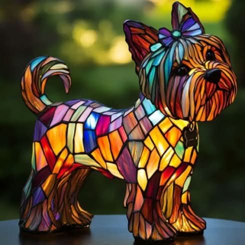 Dog Breed LED Night Light, 6 in USB Powered Warm White Sculpture Lamp for Bedroom Nightstand, Desk, Shelf, Puppy Decor Gift | Lonoma