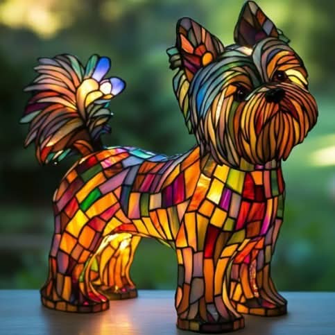 Glowing Pet Sculpture Night Light 6 Inch Warm LED Tabletop Lamp USB Powered for Dog Lovers Bedroom Nursery Nightstand Shelf Decor | Lonoma