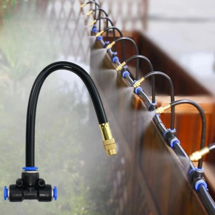 Système d'Irrigation Goutte-à-Goutte 360° Laiton Tuyau PE 8 mm Arrosage Automatique Jardin Balcon Serre | Koossa