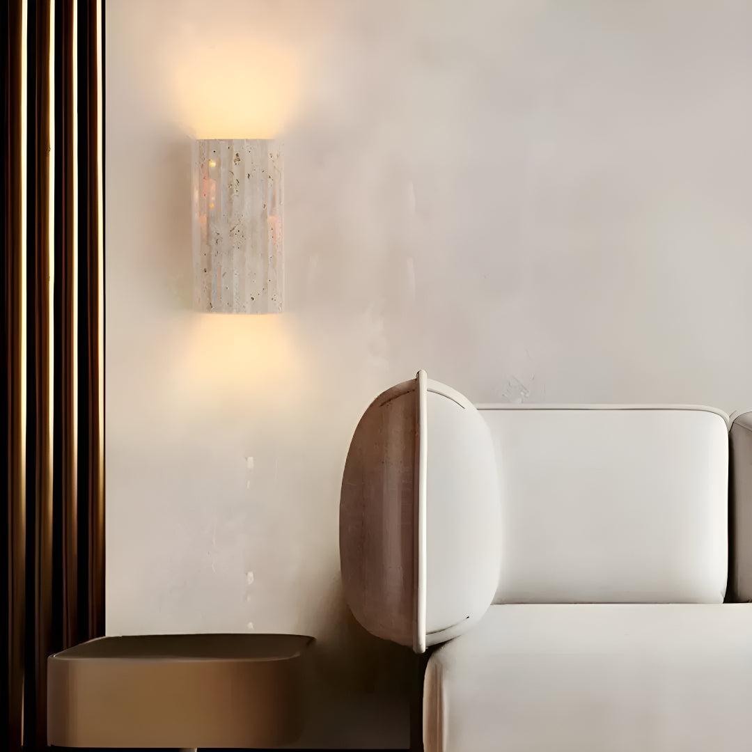 Natural Stone LED Wall Sconce, Warm White Indoor Wall Light for Living Room, Bedroom, Hallway & Bathroom, Modern Organic Accent Lighting | Lonoma