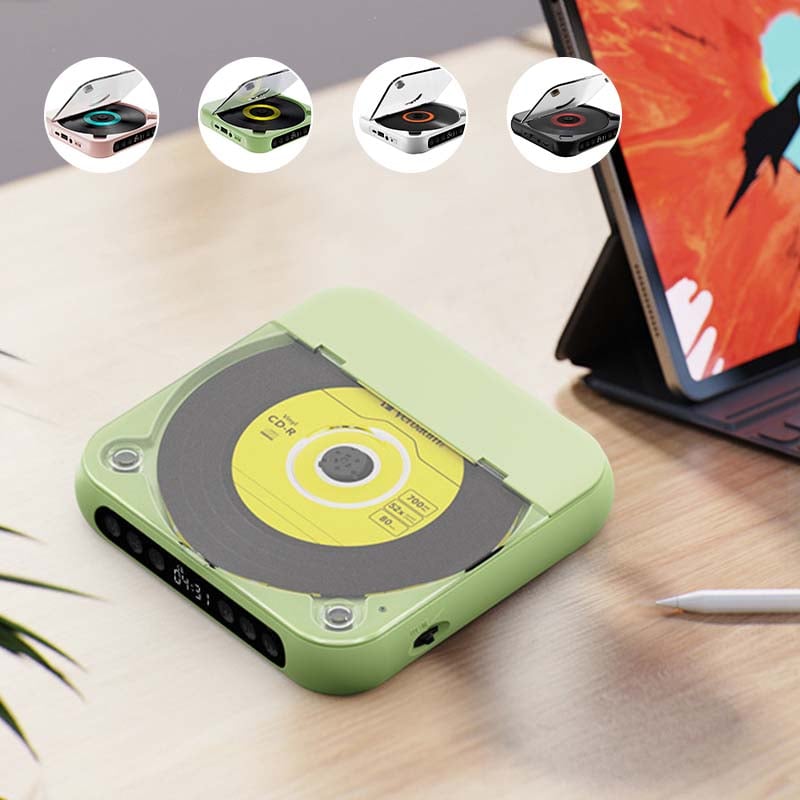 Portable CD Player with Bluetooth 5.3, USB-C Rechargeable, Compact Music Player for Headphones, Speakers, Travel and Home Use | Lonoma
