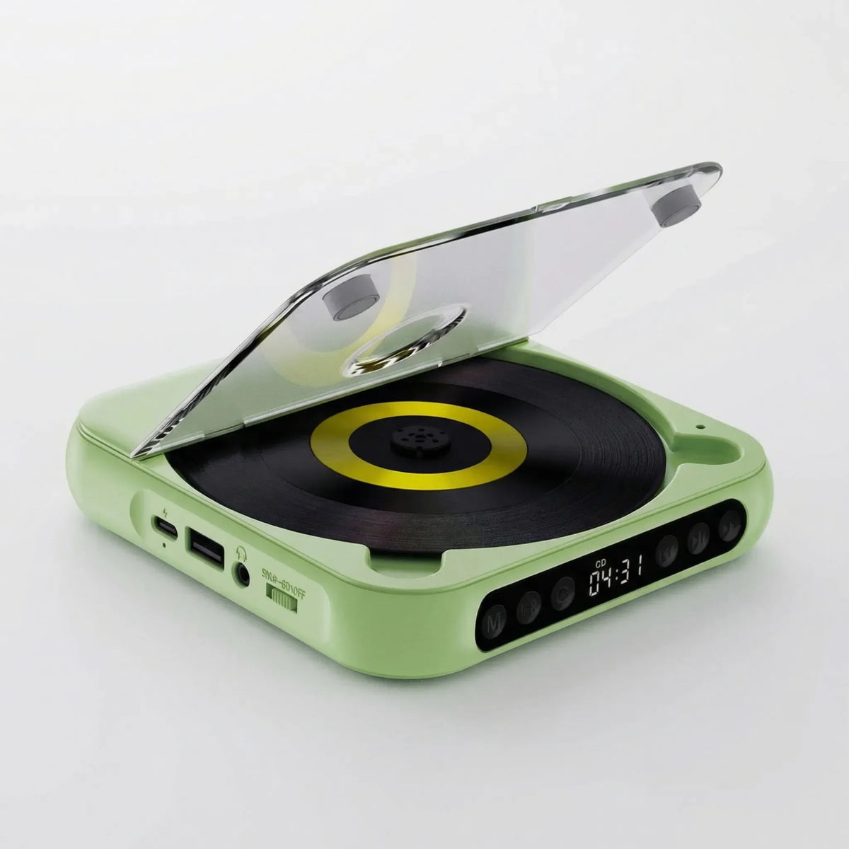 Portable CD Player with Bluetooth 5.3, USB-C Rechargeable, Compact Music Player for Headphones, Speakers, Travel and Home Use | Lonoma