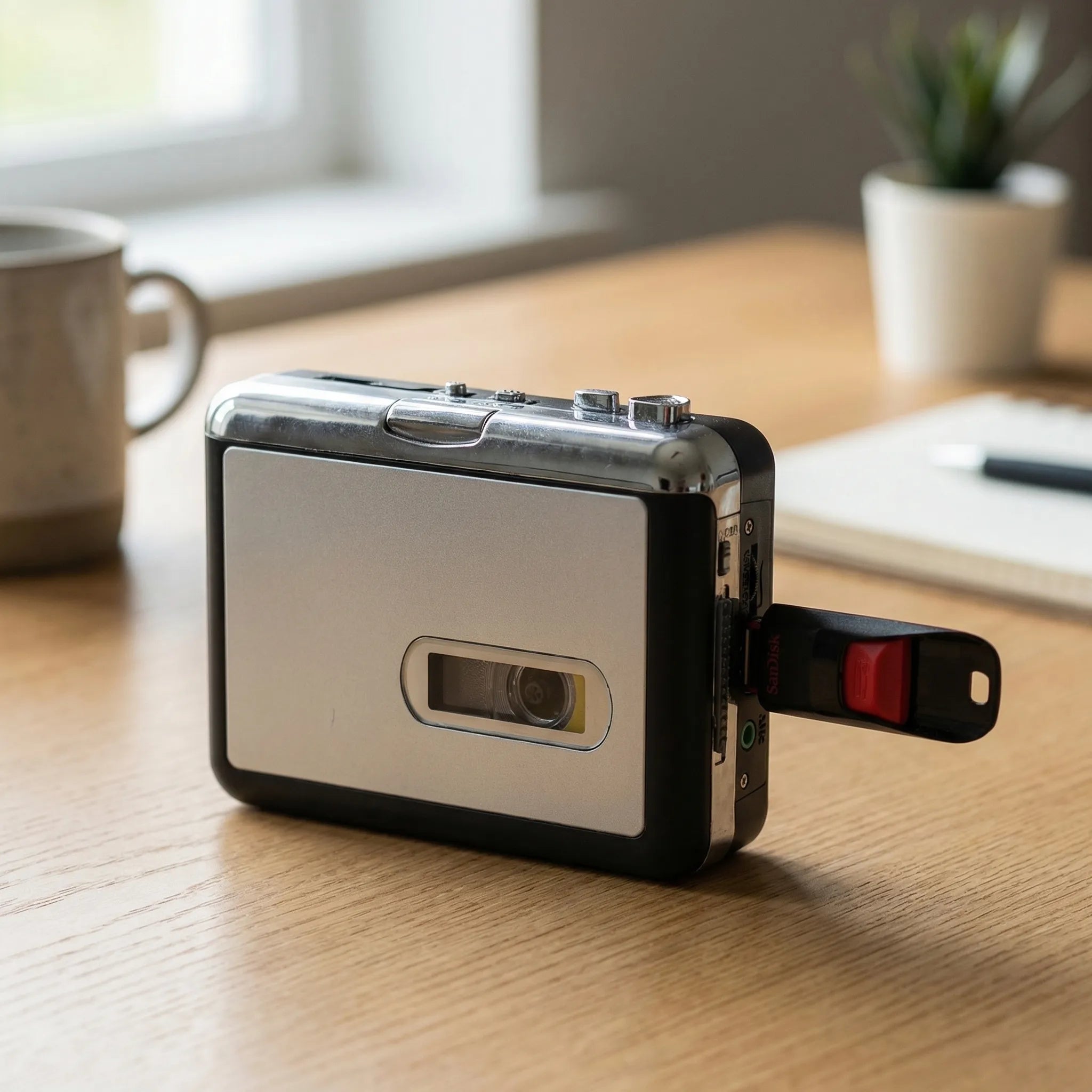 Lecteur cassette portable avec numérisation USB et conversion MP3 directe sans ordinateur ni logiciel | Koossa