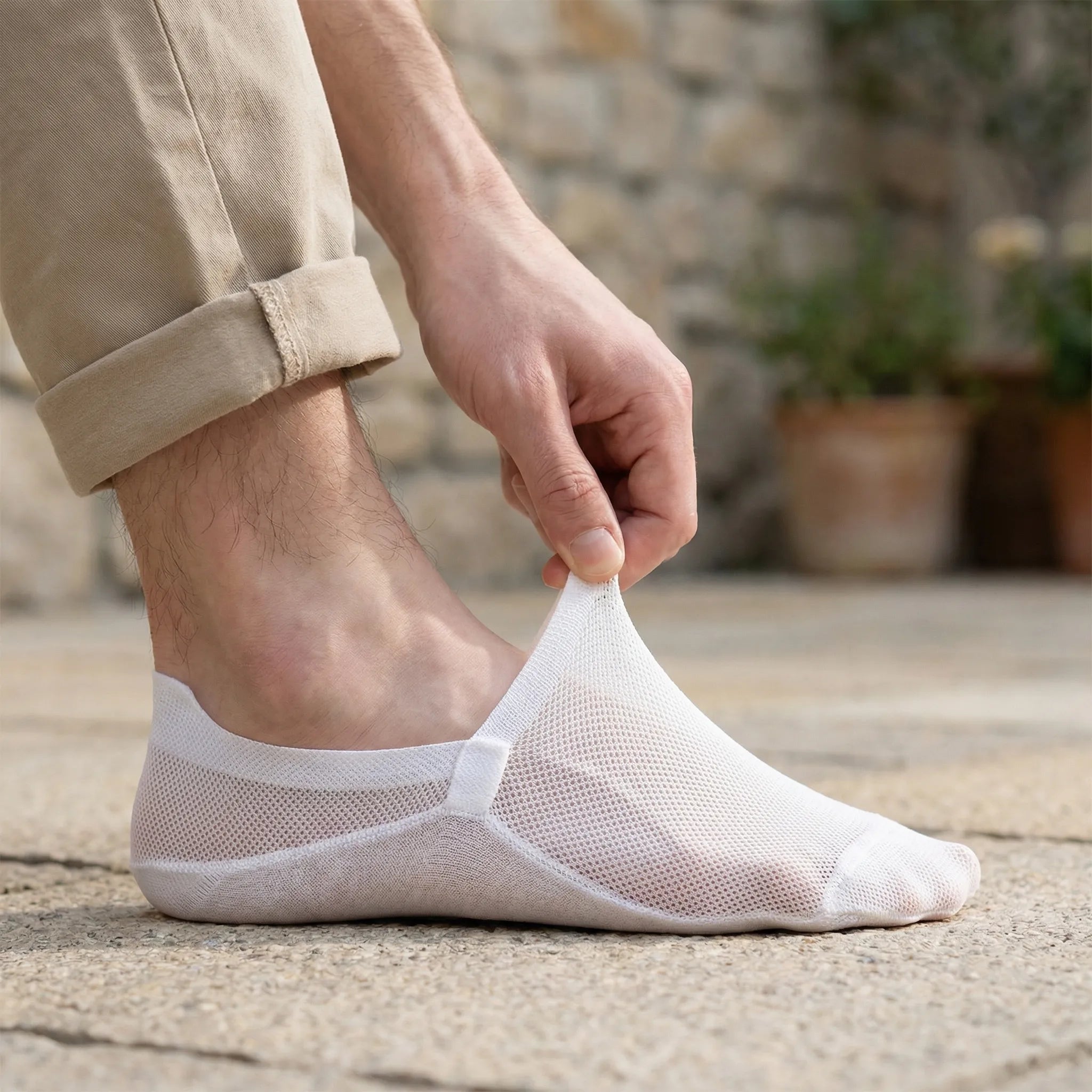 Socquettes invisibles antidérapantes homme pour baskets et chaussures basses EU 38–46 six coloris confort | Koossa