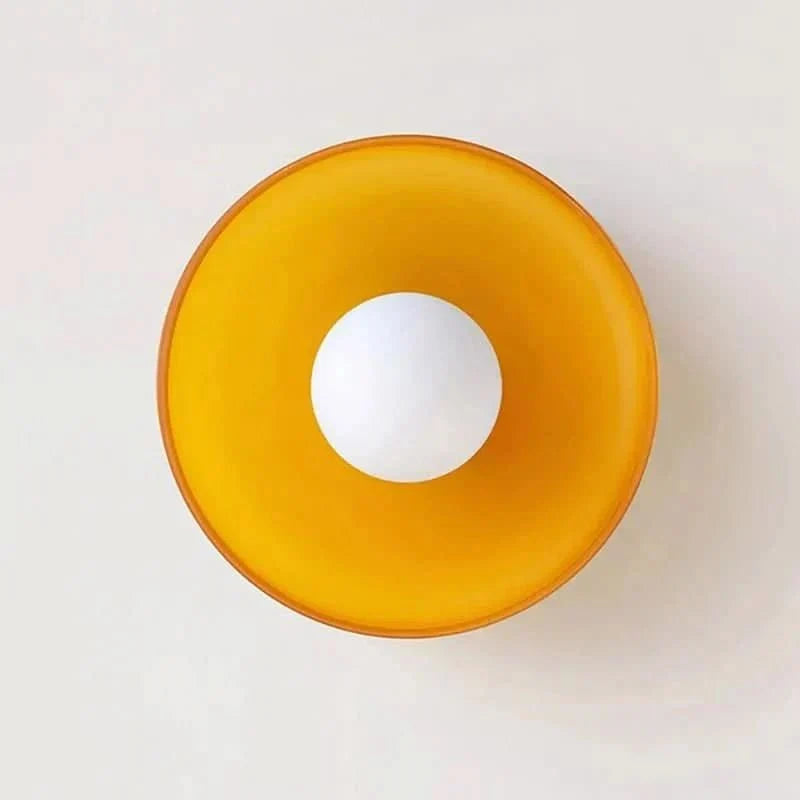 Glass Ceiling Light Fixture 10 in – Nordic Style Flush Mount Lamp for Bedroom, Kitchen, Hallway & Living Room, LED Compatible | Lonoma