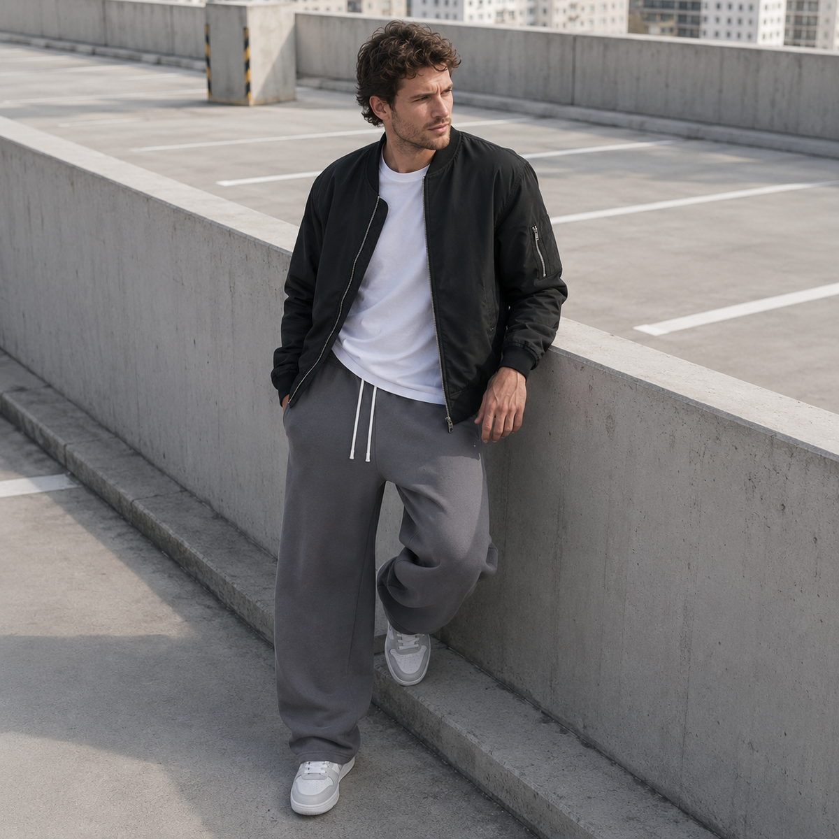 Men's Loose-Fit Joggers with Drawstring Waist and Side Pockets, Relaxed Straight-Leg Sweatpants for Gym, Running, Lounging & Travel | Lonoma
