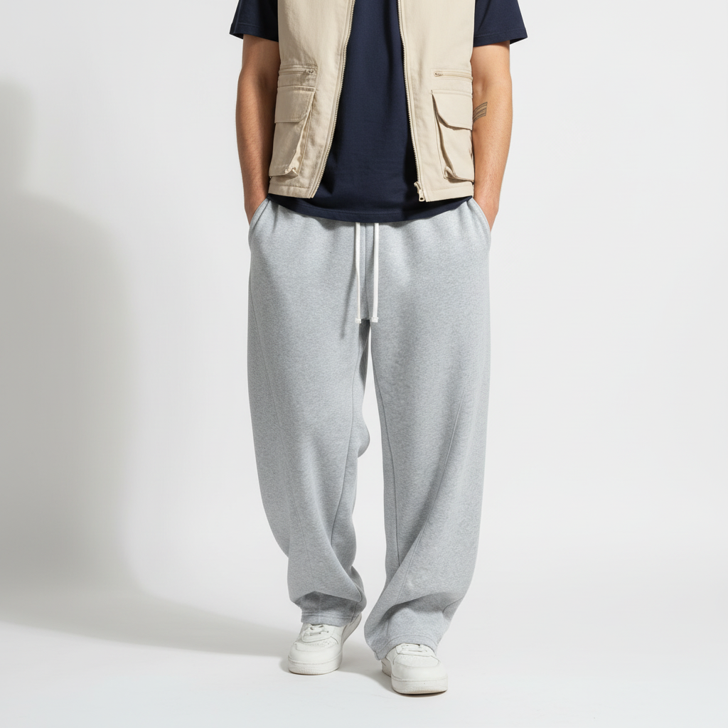 Men's Loose-Fit Joggers with Drawstring Waist and Side Pockets, Relaxed Straight-Leg Sweatpants for Gym, Running, Lounging & Travel | Lonoma