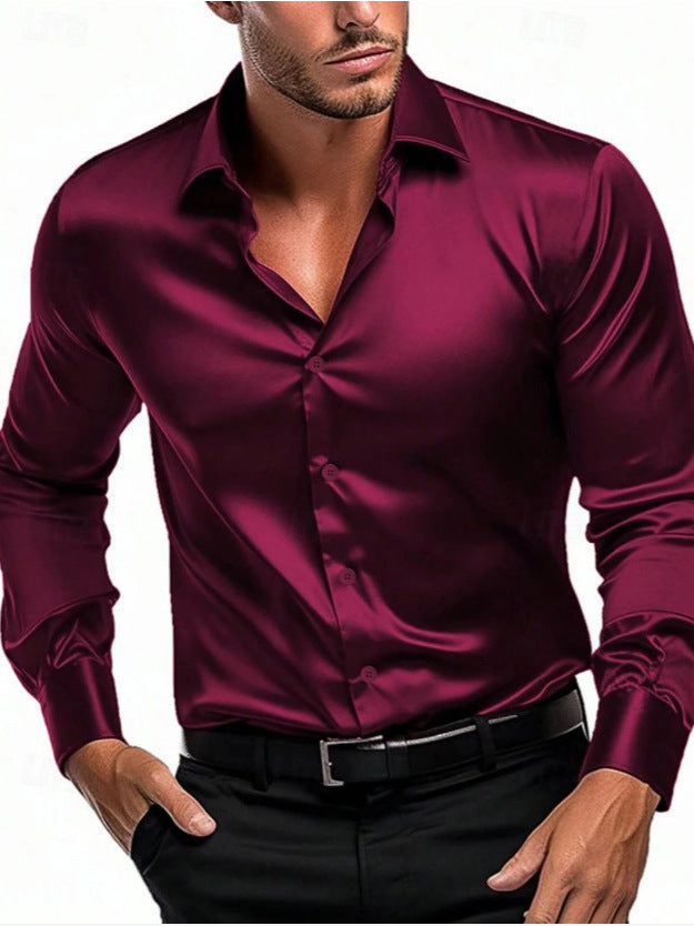 Men's Classic Italian Collar Shirt in White, Black & Blue — Smart Formal Shirt for Business & Evening | Koossa