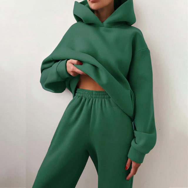Women's Two-Piece Tracksuit Set with Zip Jacket and Elasticated Joggers — Casual Loungewear for Everyday Comfort | Koossa