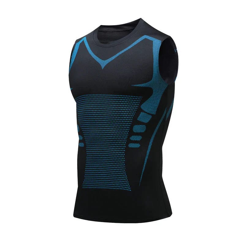 Men's Black Compression Vest — Waist-Shaping Support Vest for Posture & Silhouette Definition | Koossa