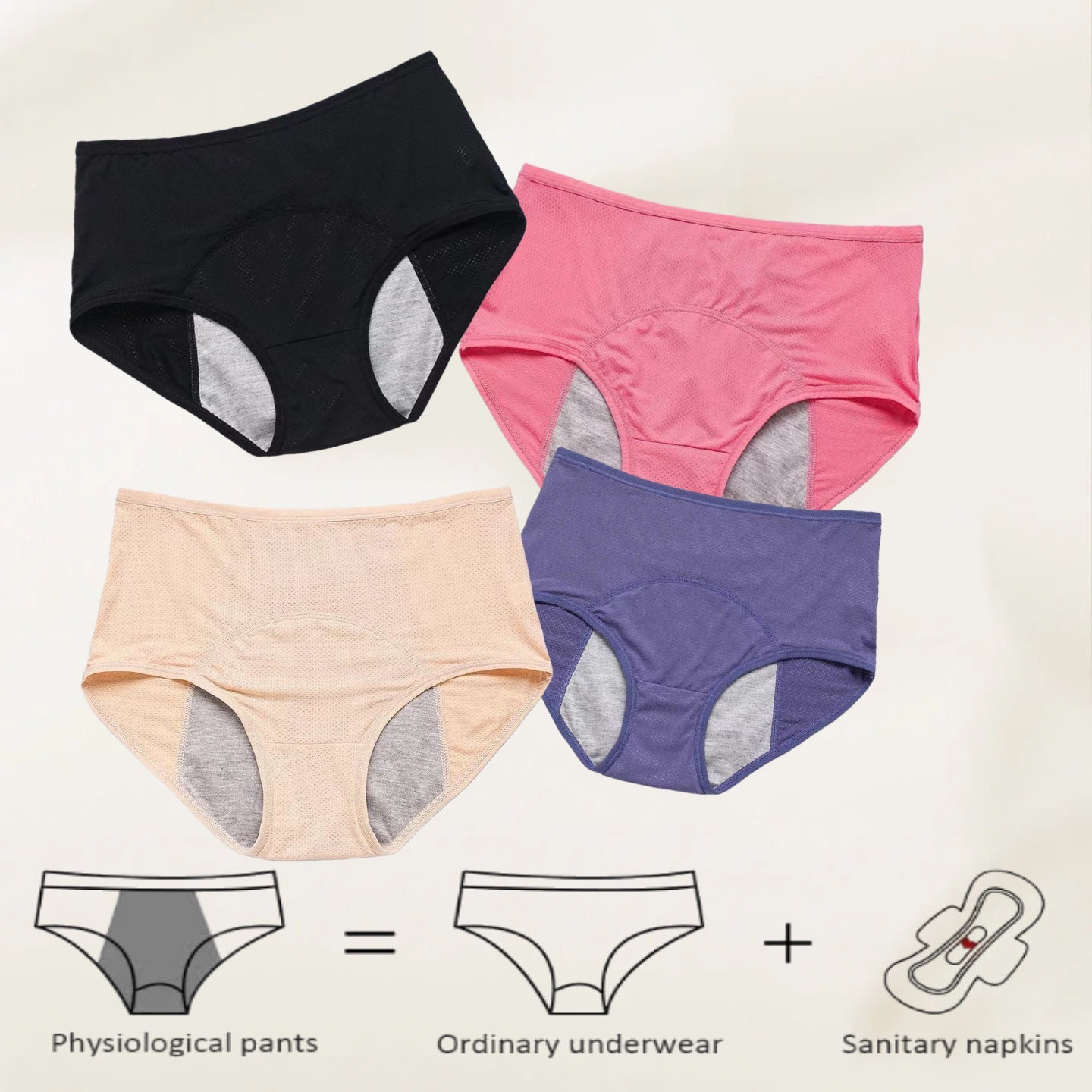 Women's High-Waisted Period Pants — Reusable Incontinence Underwear for Plus-Size Comfort & Leak Protection | Koossa
