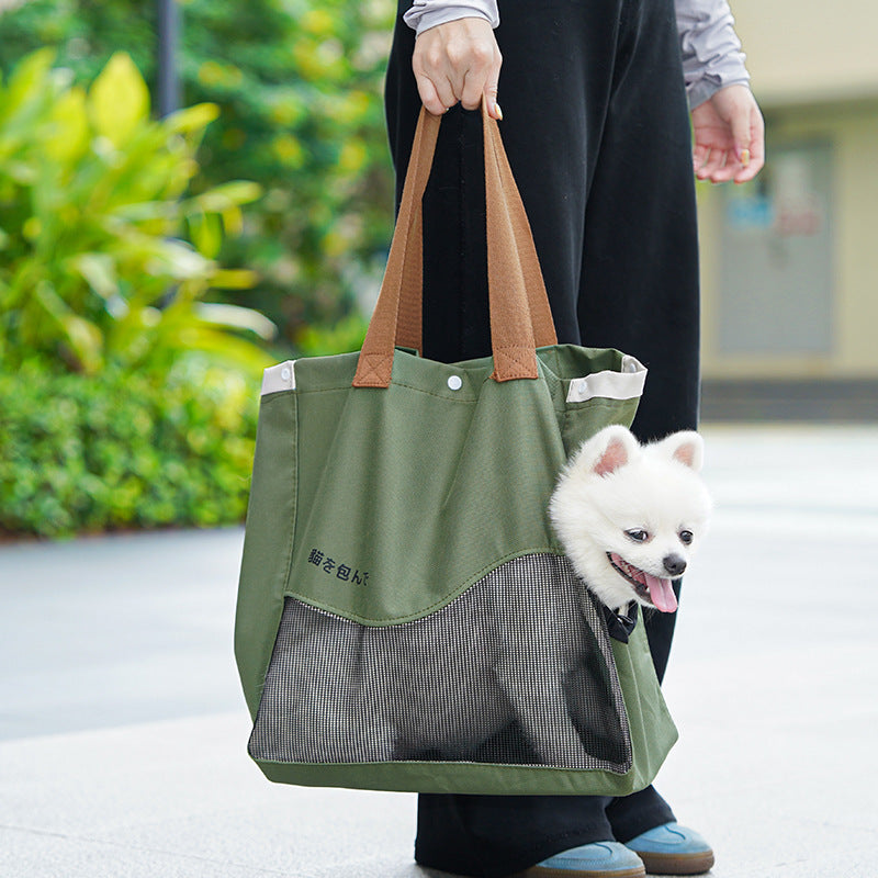 Cat Carrier Crossbody Tote Bag Breathable Reinforced Adjustable Strap Structured Travel Bag Vet Trips Outdoor | Koossa
