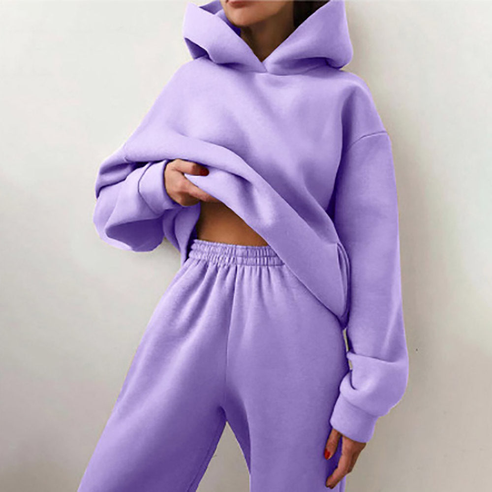 Women's Two-Piece Tracksuit Set with Zip Jacket and Elasticated Joggers — Casual Loungewear for Everyday Comfort | Koossa