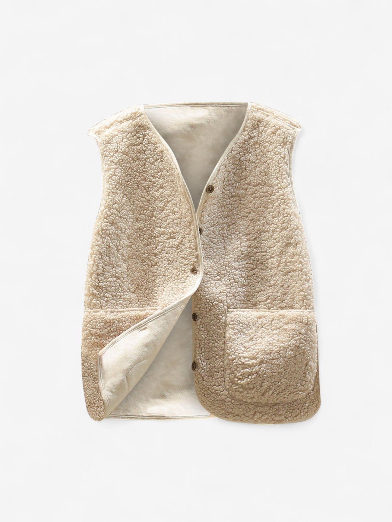 Women's Button-Front Quilted Gilet in Neutral Tones for Effortless Layering | Koossa