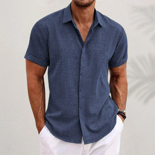 Men's Short-Sleeved Summer Shirt — Classic Breathable Shirt for Casual Wear & Warm Days | Koossa