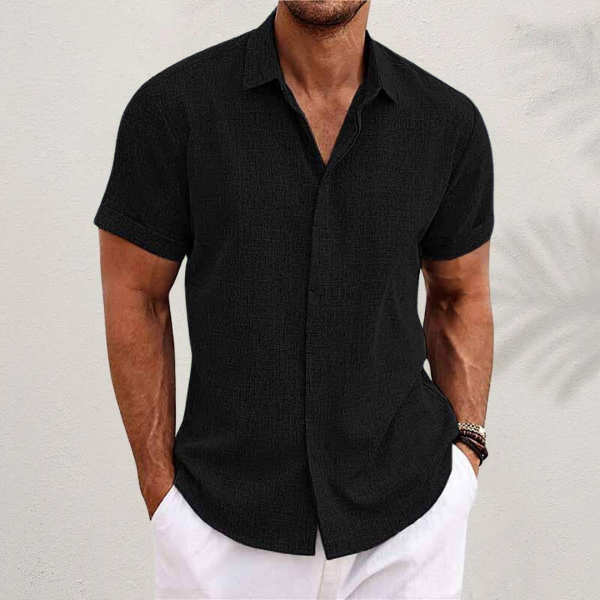 Men's Short-Sleeved Summer Shirt — Classic Breathable Shirt for Casual Wear & Warm Days | Koossa