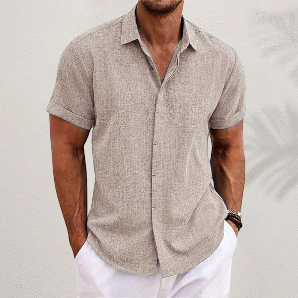Men's Short-Sleeved Summer Shirt — Classic Breathable Shirt for Casual Wear & Warm Days | Koossa