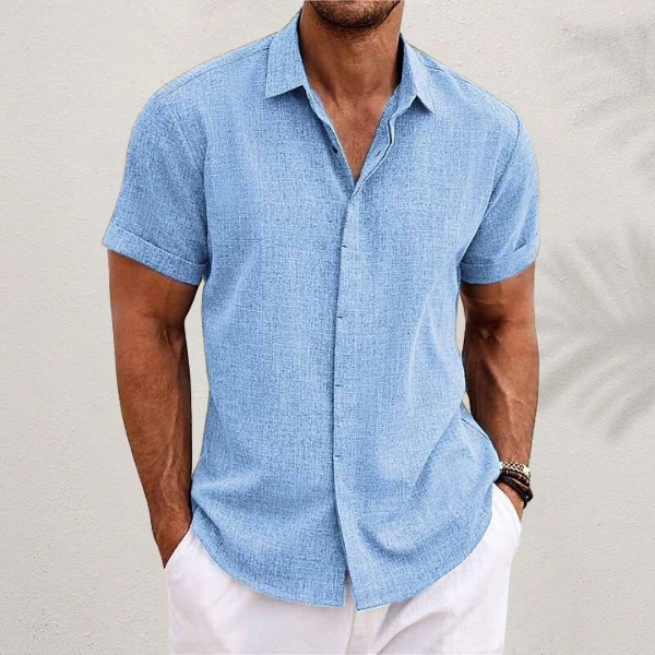 Men's Short-Sleeved Summer Shirt — Classic Breathable Shirt for Casual Wear & Warm Days | Koossa