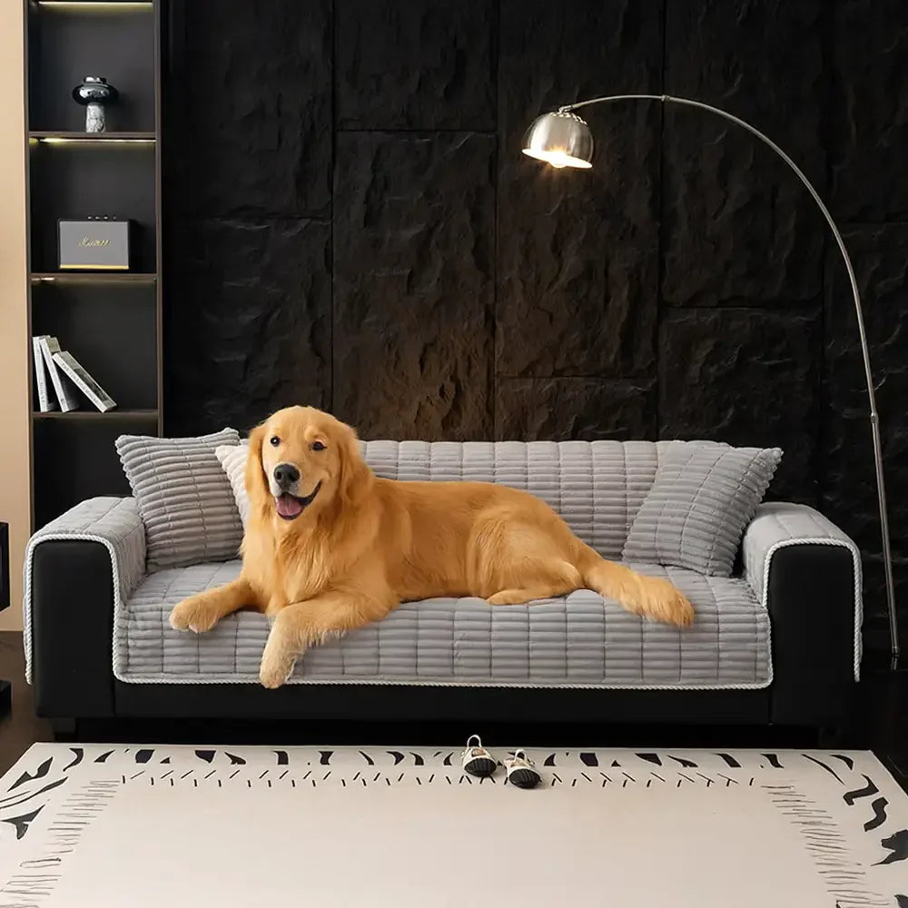 Sofa Cover Flannel Quilted Non-Slip One-Piece Pet Protection Washable Recliner Loveseat Large Sofa Couch Pad | Koossa