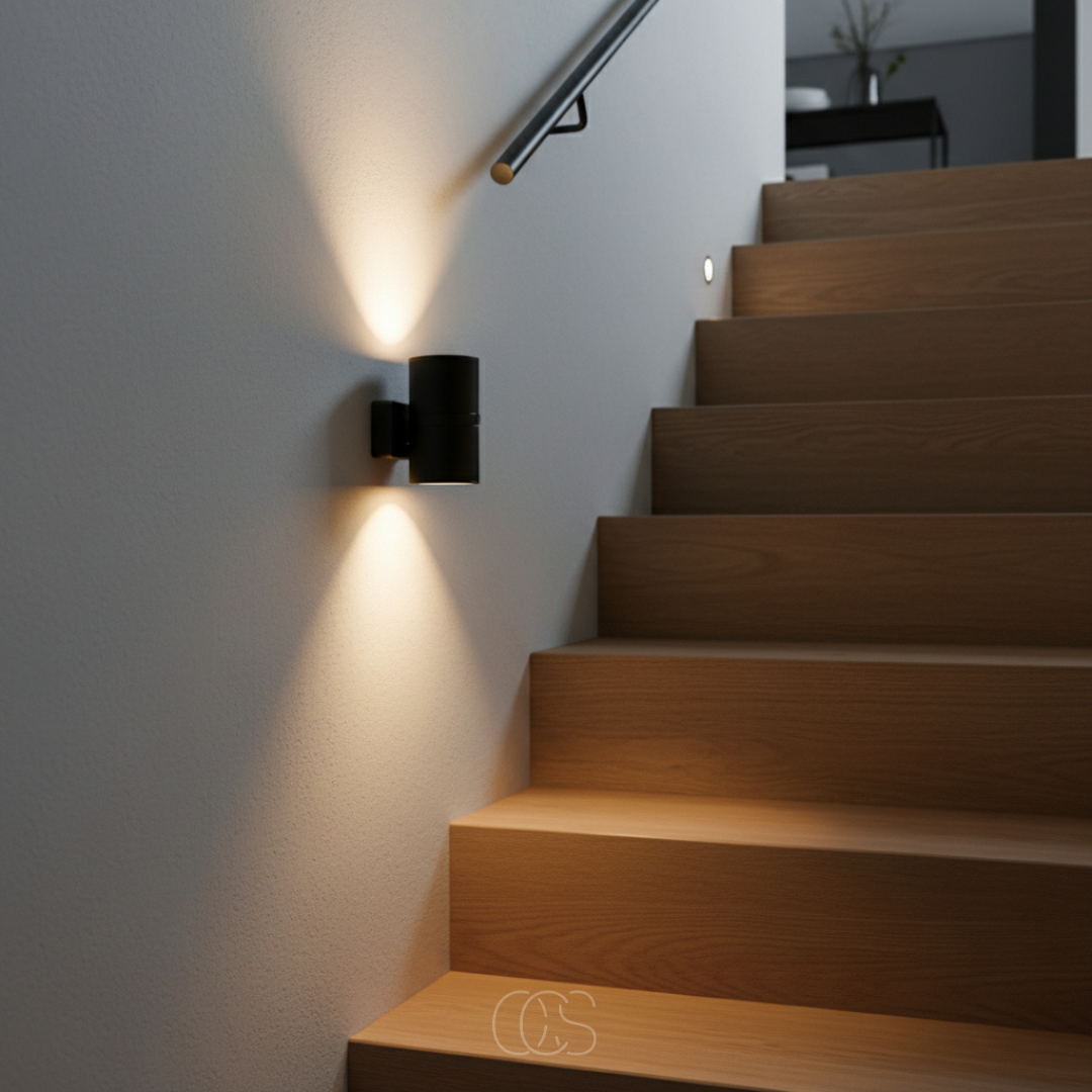Veilleuse murale automatique à capteur crépusculaire LED dimmable blanc chaud plug-in compacte pour couloir | Koossa