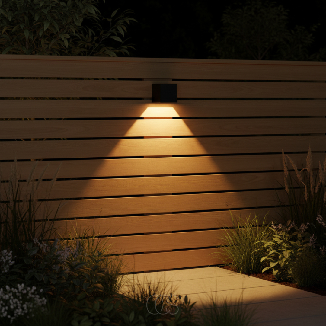 Applique murale LED solaire noire pour jardin et terrasse étanche IP65 sans fil autonome éclairage extérieur | Koossa