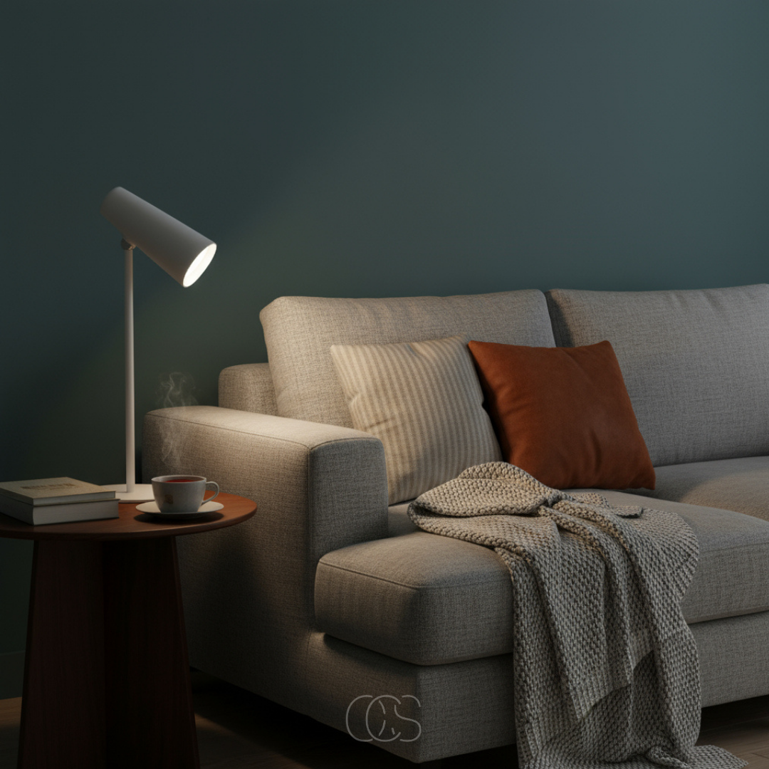 Lampe de bureau sans fil rechargeable tactile réglable 3 températures de lumière design industriel nomade | Koossa