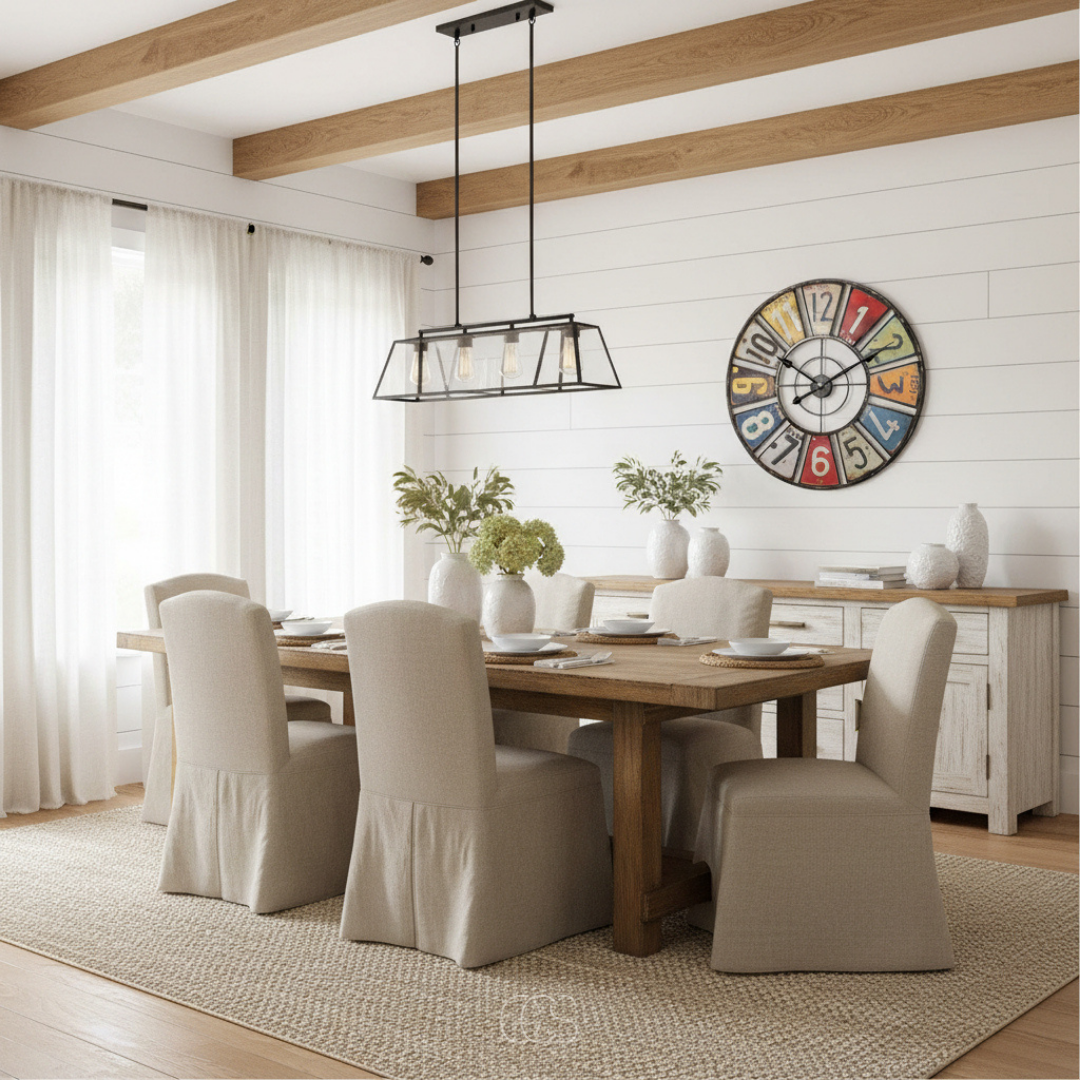 Horloge Murale Ronde Rétro Industriel Multicolore 60 cm Silencieuse Métal Intérieur Extérieur Décoration | Koossa
