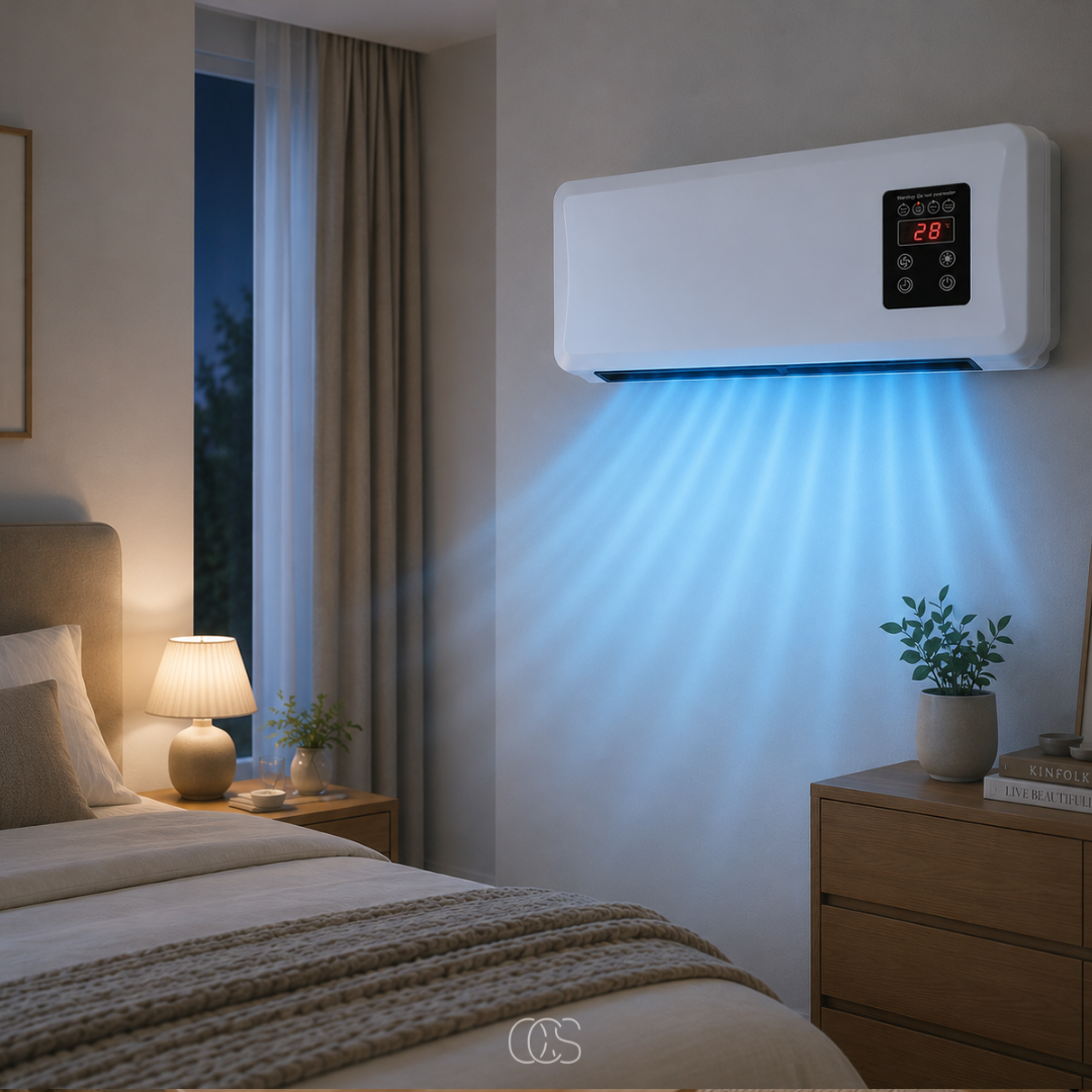 Ventilateur Mural avec Chauffage et Séchoir Intégré 1500 W Blanc pour Salle de Bains et Pièces Humides | Koossa