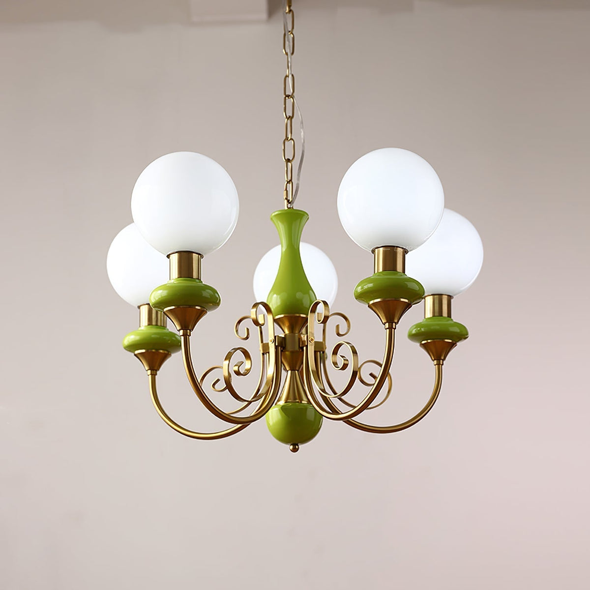 Modern Glass Sphere Pendant Chandelier with Iron Frame, Multi-Light Fixture for Dining Room, Kitchen Island Lighting, Adjustable Hanging | Lonoma