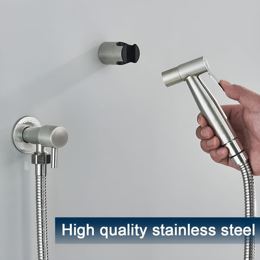 Douchette Hygiénique Murale Inox Jet Réglable Toilette Moderne Salle d'Eau Bien-Être Quotidien Compact | Koossa